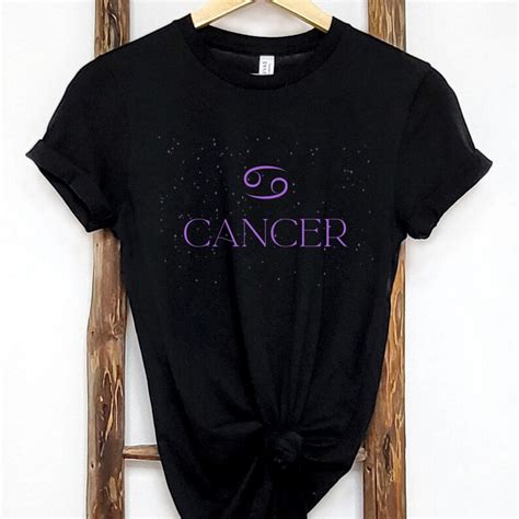 Cancer Zodiac Sign T Shirt Cancer Zodiac Symbol With Stars Shirt