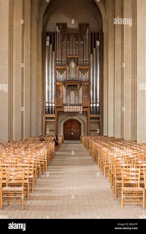 Copenhagen Denmark Grundtvigs Church Interior The Great Organ Over