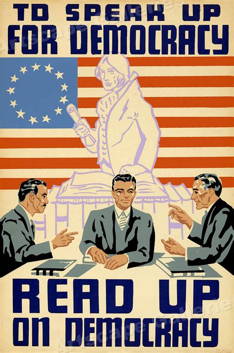 To Speak Up For Democracy Read Up On Democracy 1939 Wpa Poster