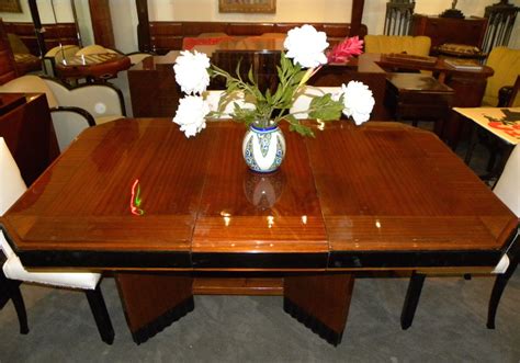 French Art Deco Dining Suite Exotic Wood Dining Room Art Deco