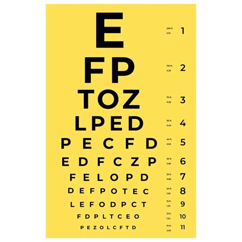 School Health Kids Health Eye Chart Printable Eye Test Chart