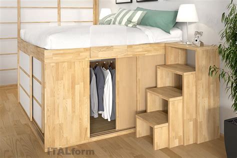 Impero Bed with sliding doors | Space Saving Bed | ITALform design