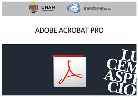 Manual Adobe Acrobat Unah Adobe Acrobat Pro Tratamiento Digitalizacin Repositorio Icecu