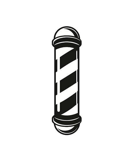 "Barber Pole Black and White" by Majorfits | Redbubble