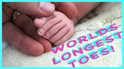 Worlds Longest Baby Toes Sam And Nia Youtube