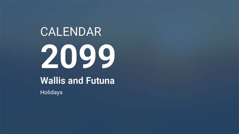 Year 2099 Calendar Wallis And Futuna