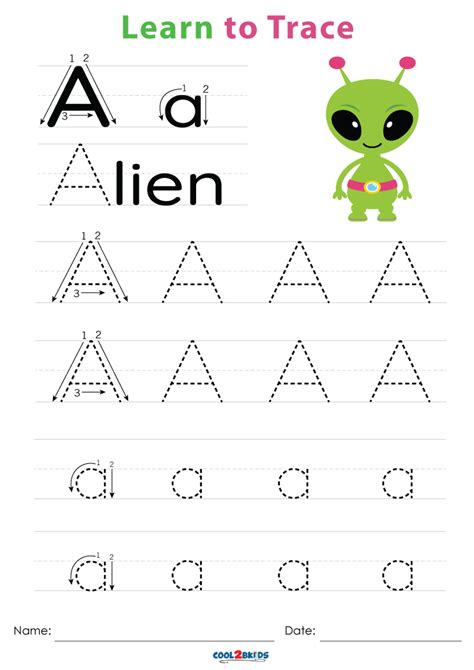 Free Printable Letter A Tracing Worksheets