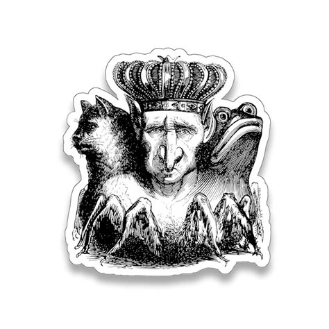 Bael Demon Sticker From 1863 Illustration In Dictionnaire Infernal Wretched Relics