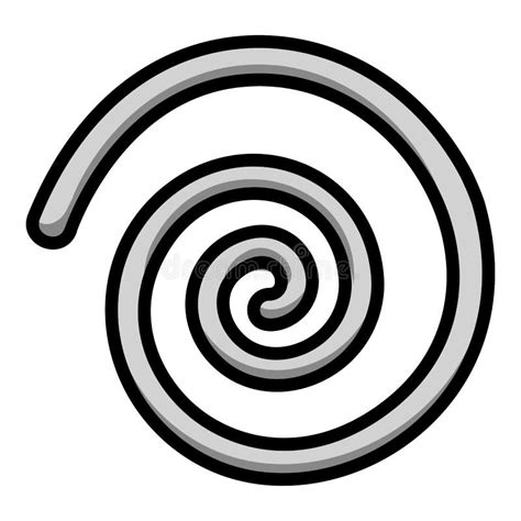 Spiral Elastic Coil Icon Outline Style Stock Vector Illustration Of