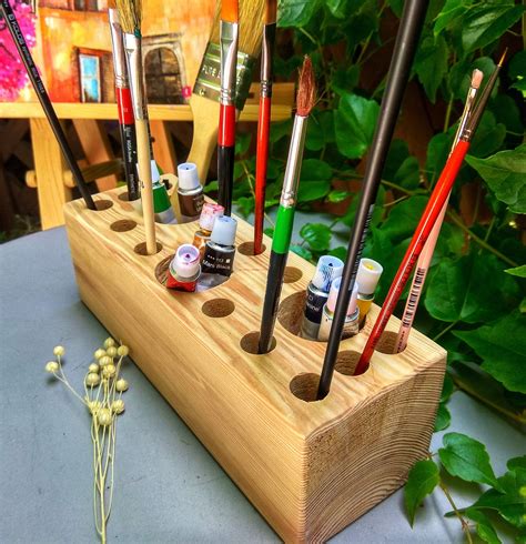 Great news!!!you're in the right place for brush holder paint. Paint Brush Holder Gift for Artist, Painter Tool Storage ...