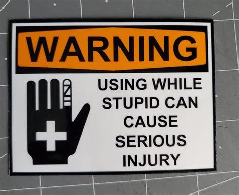 Funny Warning Label Sticker Etsy