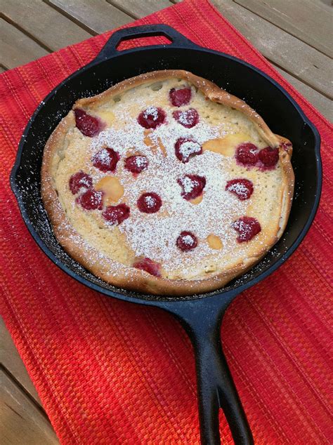 Dutch Baby Pancake With Raspberries I Used The Martha Stewart Recipe