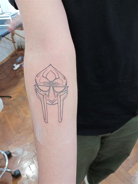My First Mf Doom Tattoo Im Thinking About Adding Some Shades To It In