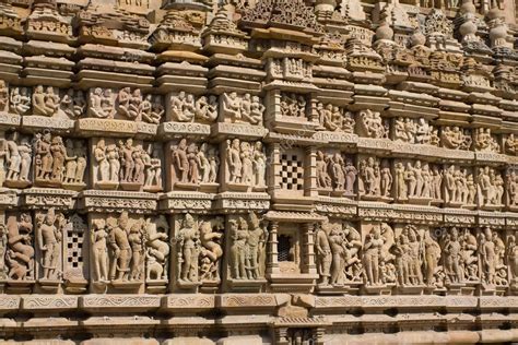 Temples Of Khajuraho Famous For Their Erotic Sculptures — Stock Photo