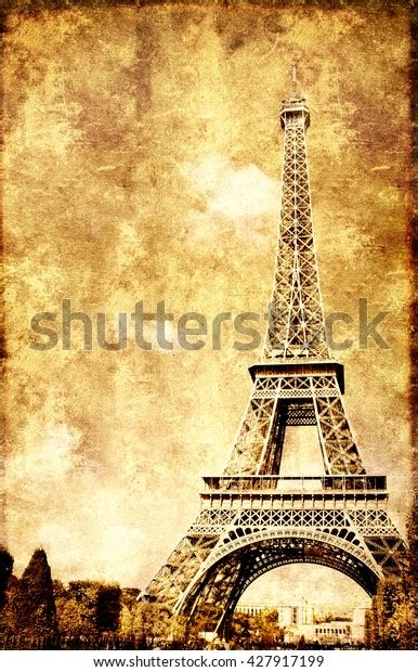 Grunge Background Paper Texture Landmark Paris Stock Photo Edit Now