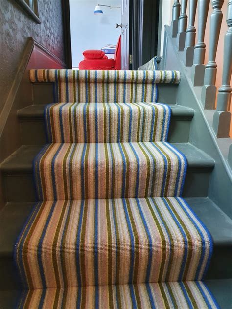 Striped Carpet To Stairs In Earls Court The Flooring Group