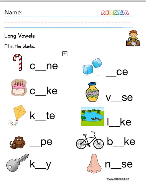 Long Vowel Practice Exercise Lets Practice Short And Long Vowels