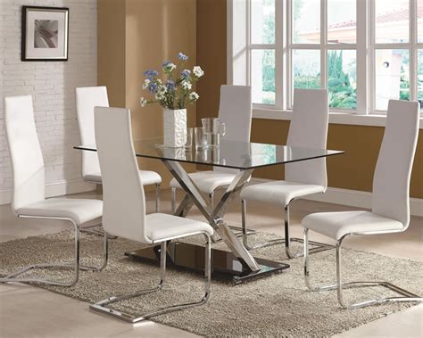It's a contemporary and modern mix with a bit of traditional value as well. Glass Top Dining Tables - HomesFeed