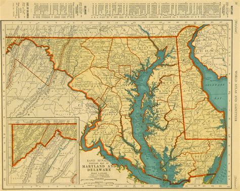 Map Of Maryland And Delaware 1937 Original Art Antique Maps And Prints