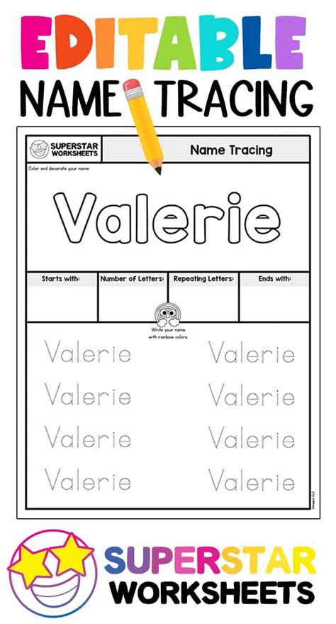 Free editable Name tracing worksheets. Great for extra name tracing