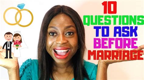 10 Questions To Ask Your Partner Before Marriage Youtube