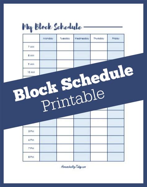 Homeschooling Today magazine | Why Use A Block Schedule ...