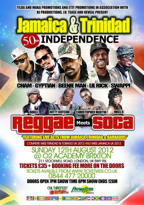 Jamaica And Trinidad 50th Celebration Reggae Meets Soca Flavourmag