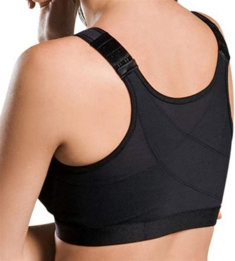 Bigboxbox Post Surgical Support Sports Bra For Women Front Closure
