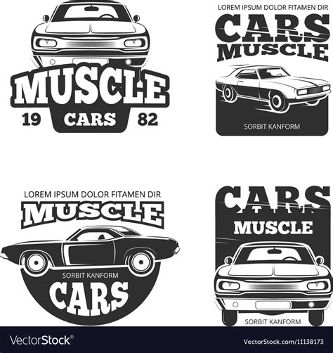 Car Logo Muscle Car Classic Car Logo Vintage Classic Vector