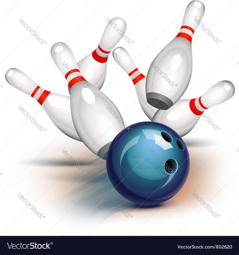 It is defined as the distance, measured along the surface of the ball, from the bowler's. Bowling ball crashing into the pins Royalty Free Vector