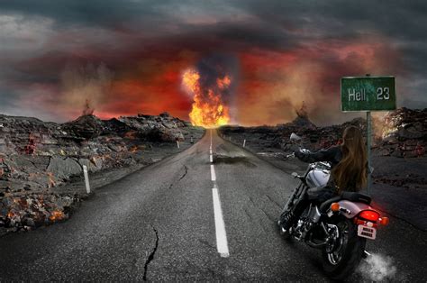 Highway To Hell Foto And Bild Composing Digiart Feuer Bilder Auf