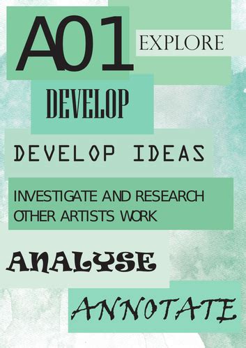 A01 Gcse Art And Design Poster Teaching Resources