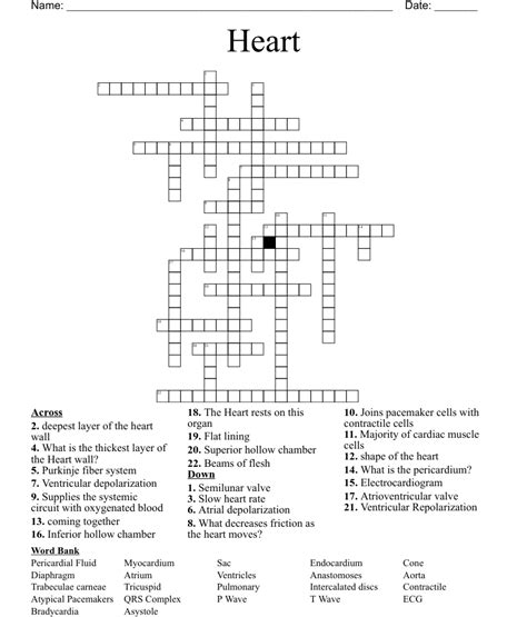 Heart Crossword Wordmint
