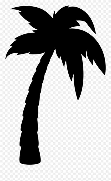 Palm Tree Cartoon Black And White - Palm tree png black and white