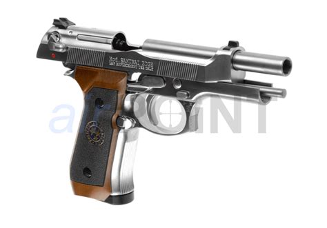 We M92 Samurai Edge Biohazard Full Metal Pistole Silver Co2 Airsoft
