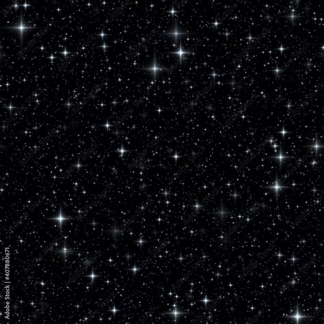 Night Sky Full Of Stars Seamless Background Deep Space Texture Stock