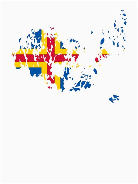 Åland is an archipelago at the entrance to the gulf of bothnia in the baltic sea belonging to finland. "Flag Map of Åland Islands" T-shirt by abbeyz71 | Redbubble