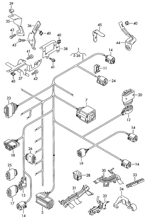 Volkswagen Golfgolf R32 2006 2007 Wiring Set Section For Engine