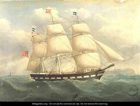 An English Square Rigged Ship Off The Coast Joseph Heard
