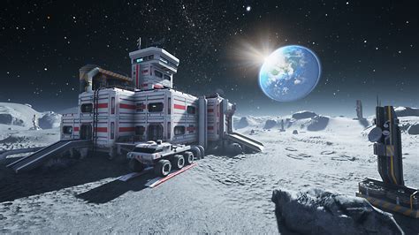 Sci Fi Moon Base In Environments Ue Marketplace