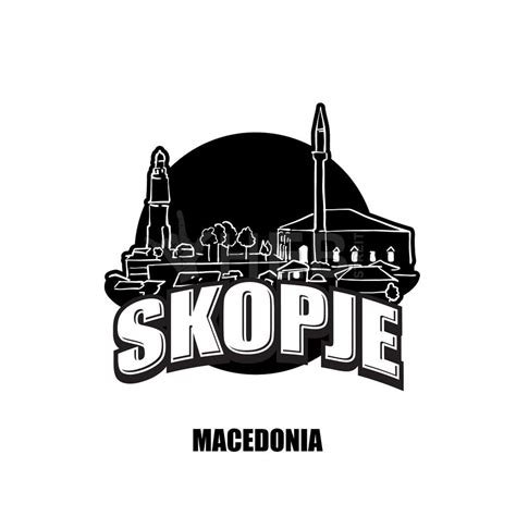 ✗ the source code of this svg is invalid due to an error. Skopje, Macedonia, black and white logo | Desenler, Şehir