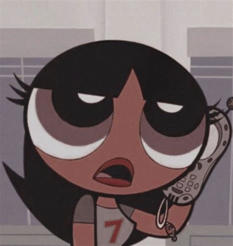 A Cartoon Character Holding A Cell Phone Up To Her Ear With An Evil