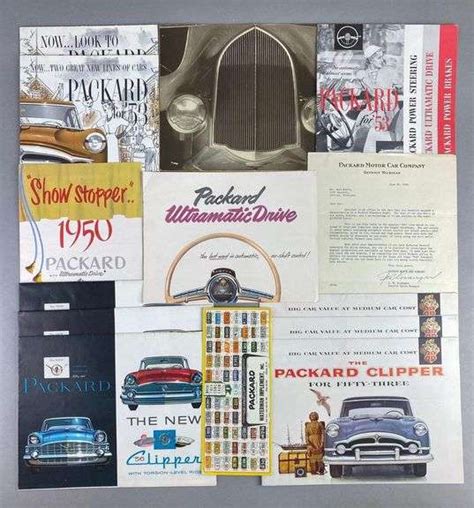 Group Of 14 1930s 50s Packard Automobile Catalogs Matthew Bullock