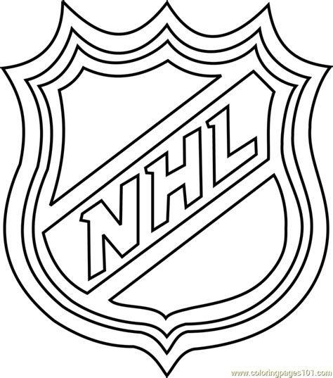 Nhl Hockey Logos Coloring Pages Sketch Coloring Page