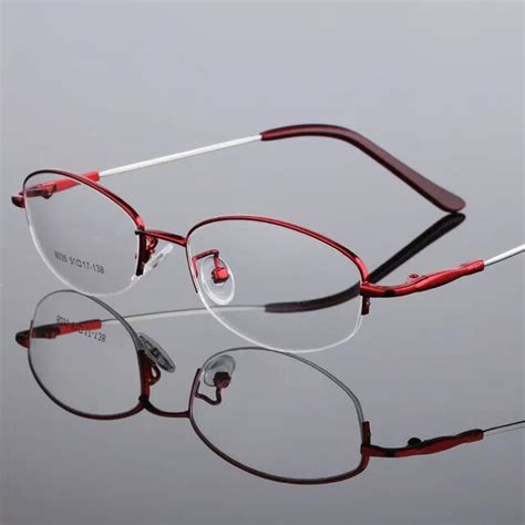 2018 fashion optical glasses frame women light eyeglasses memory alloy frames ladies half rim