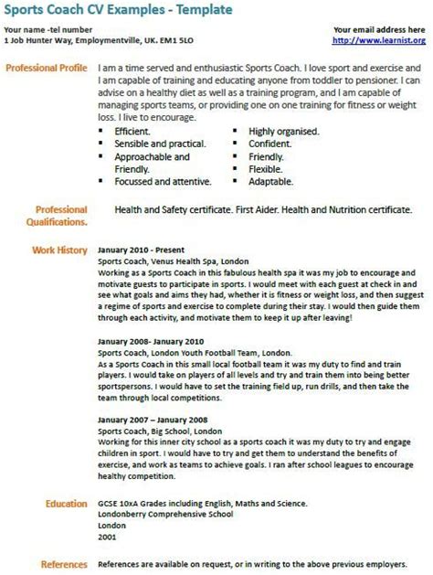For starters, boilermakers are eligible to apply to immigrate to canada under the canadian government's immigration program due to the demand for boilermakers in canada being so great they have included the occupation on the targeted occupations list, known as the noc list (national. sports coach cv example | Learnist.Org, | Pinterest | Cv ...