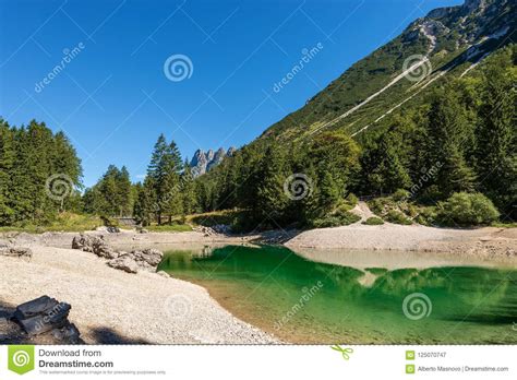 Lago Del Predil Tarvisio Friuli Italy Stock Image Image Of Alpine