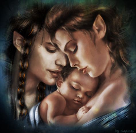 Fingon With His Wife And Son Gil Galad By Kaprriss On Deviantart Middle
