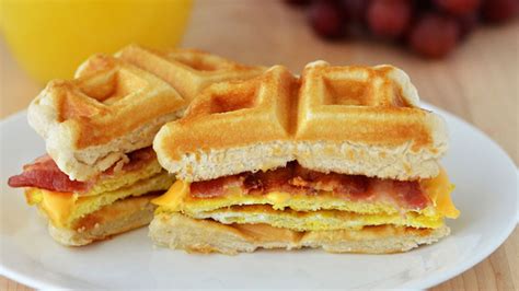 Waffle Breakfast Sandwiches Recipe From