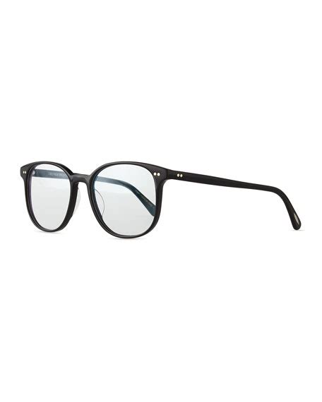 Oliver Peoples Scheyer Oval Fashion Glasses Black Neiman Marcus